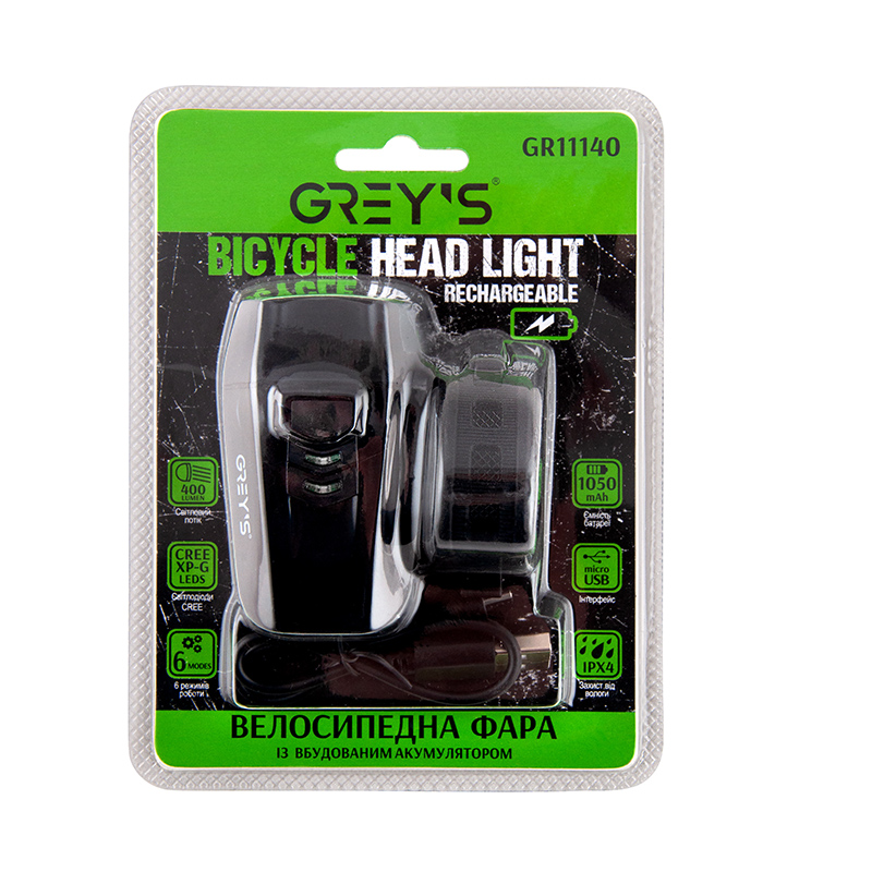 Ліхтарик на велосипед Grey's GR11140 LED 1xCree XP-G image