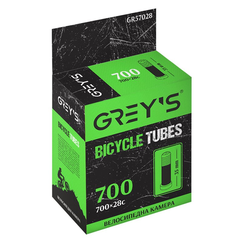 Grey's bicycle inner tube 28"x1.1 (700x28c) AV 35mm image