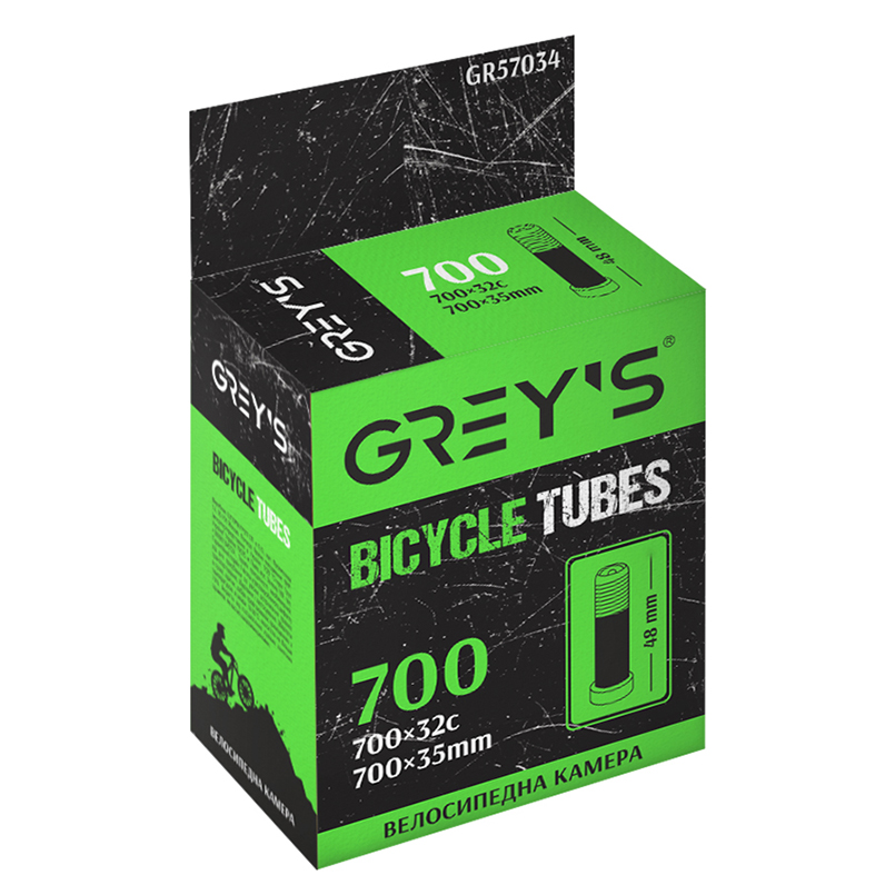 Grey's bicycle inner tube 28"x1.3/1.4 (700x32c) AV 48mm image