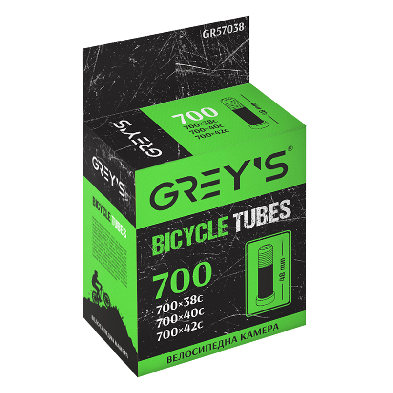 Grey's bicycle inner tube 28"x1.5/1.6 (700x38c-40c) AV 48mm image