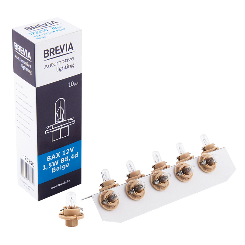 Лампа розжарювання BAX 12V 1,5W B8,4d Beige CP image