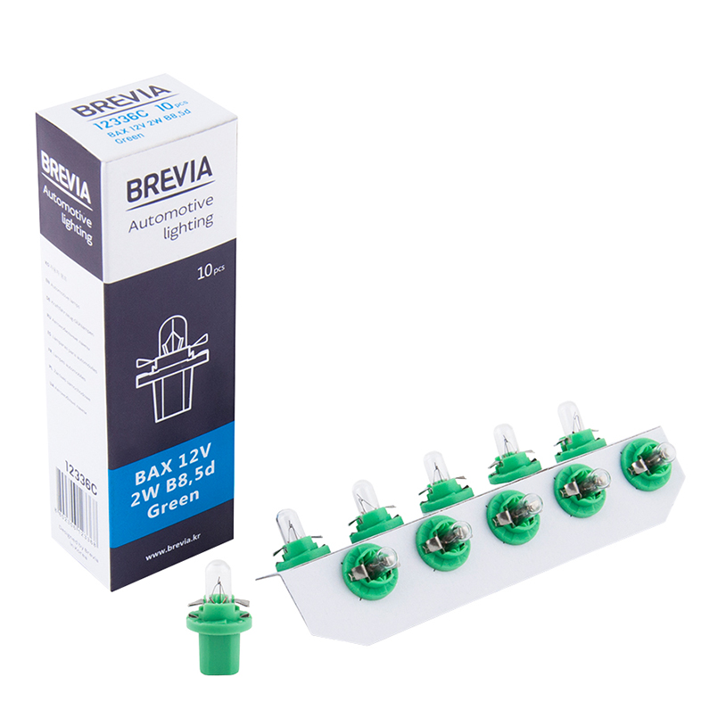 Лампа розжарювання BAX 12V 2W B8,5d Green CP image