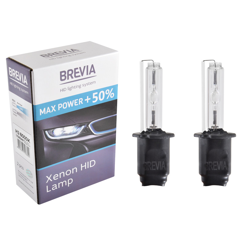 Ксенонова лампа Brevia H3 +50%, 6000K, 85V, 35W PK22s KET, 2шт image