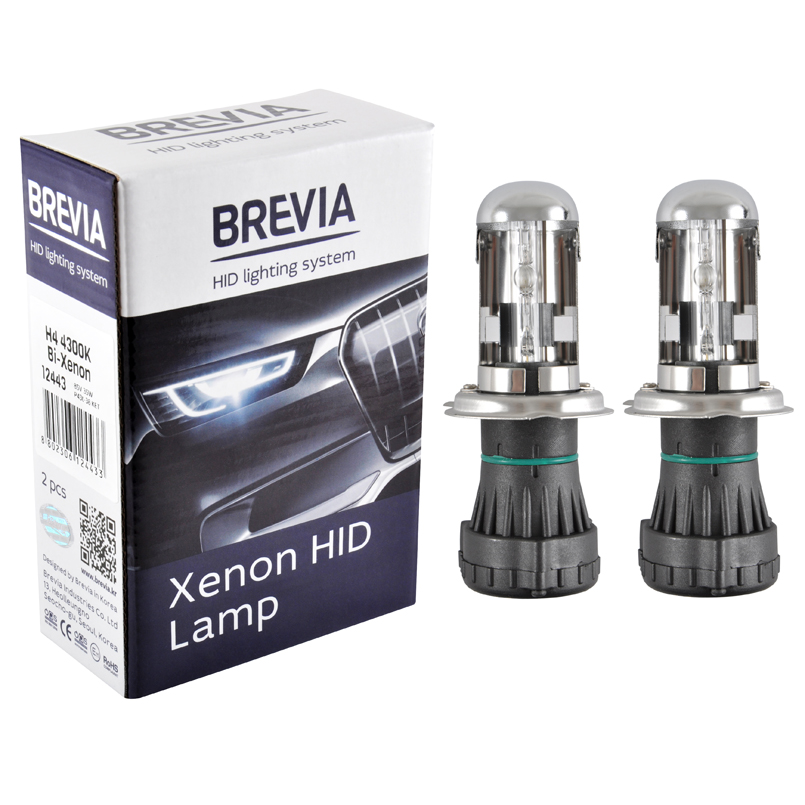 Биксеноновая лампа Brevia H4, 4300K, 85V, 35W P43t-38 KET, 2шт image