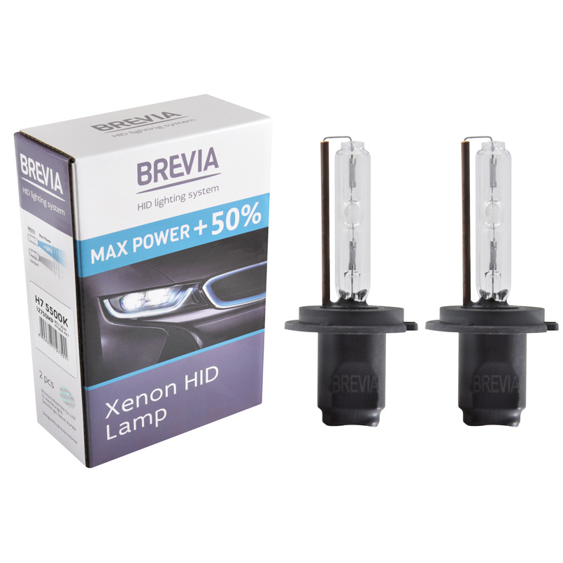 Ксенонова лампа Brevia H7 +50%, 5500K, 85V, 35W PX26d KET, 2шт image