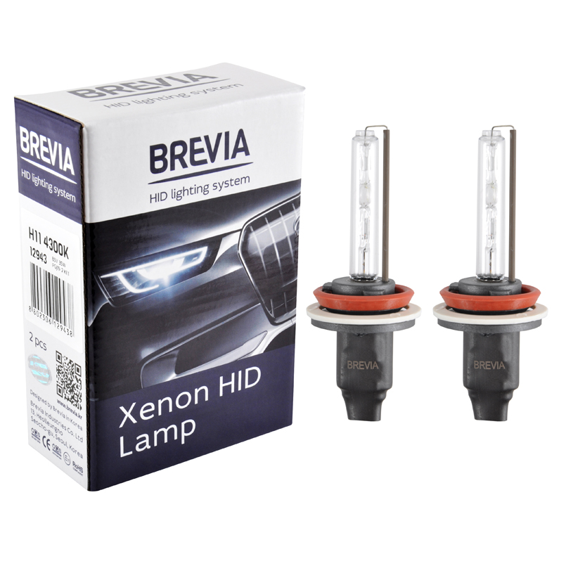 Ксеноновая лампа Brevia H11 4300K, 85V, 35W PGJ19-2 KET, 2шт image