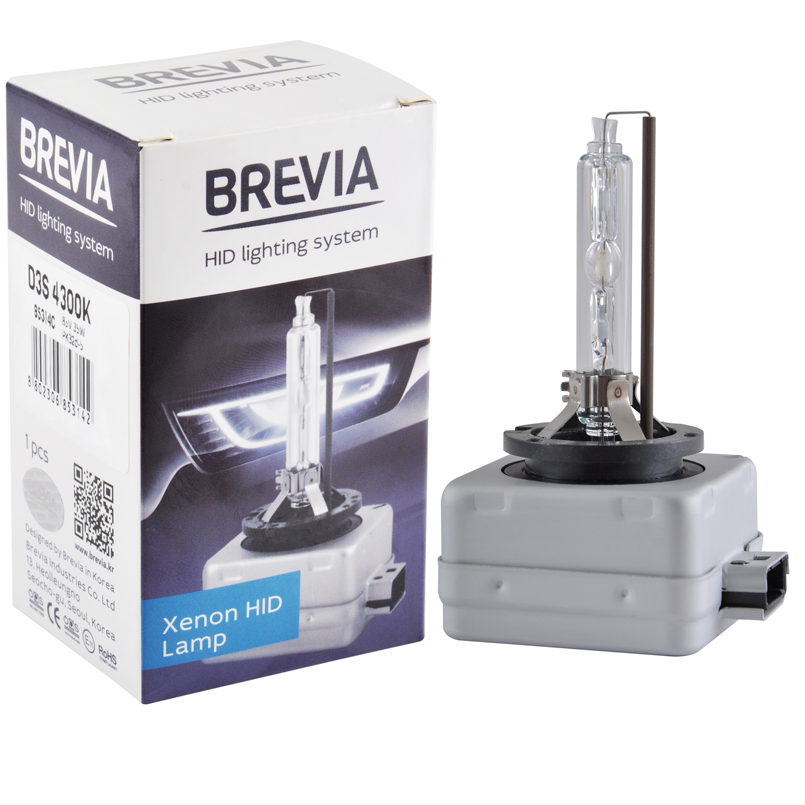 Ксеноновая лампа Brevia D1S, 4300K, 85V, 35W PK32d-2, 1шт image
