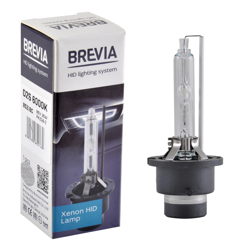 Ксеноновая лампа Brevia D2S, 6000K, 85V, 35W PK32d-2, 1шт image