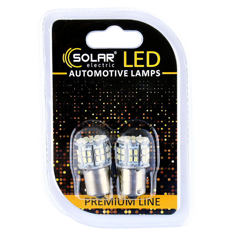 LED car lamp SOLAR 12V S25 BA15s 50SMD white, 2 pcs image
