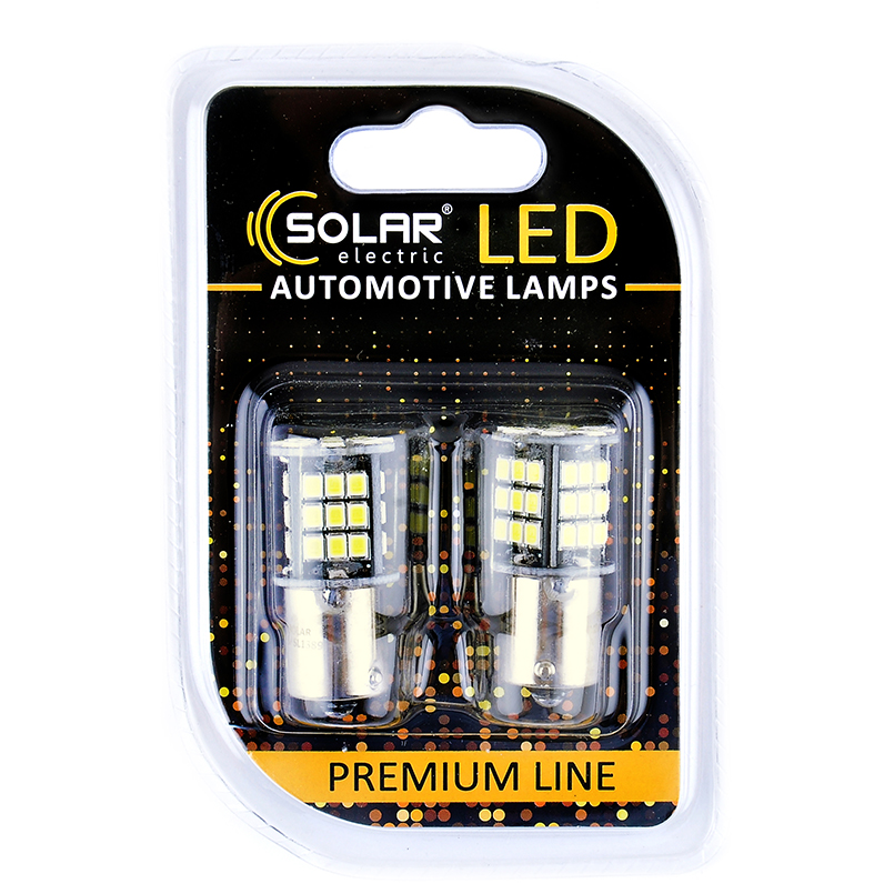 LED car lamp SOLAR 12V S25 BA15s 48SMD white, 2 pcs image