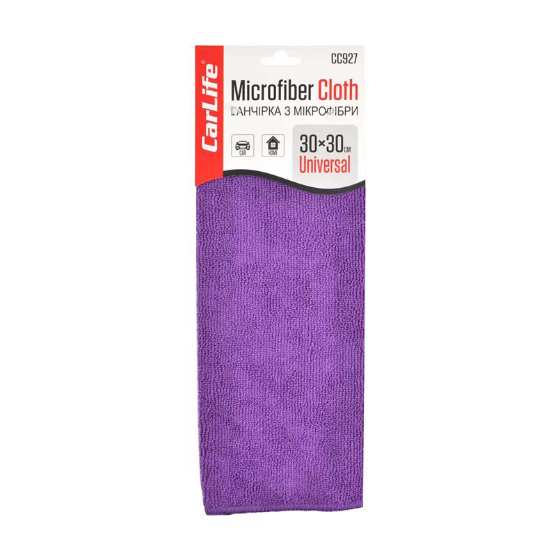 Microfiber clothe CarLife CC927, 30x30cm, purple image