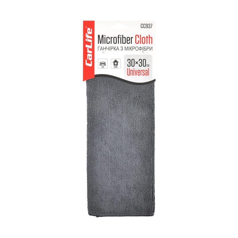 Microfiber clothe CarLife CC937, 30x30 cm, gray image
