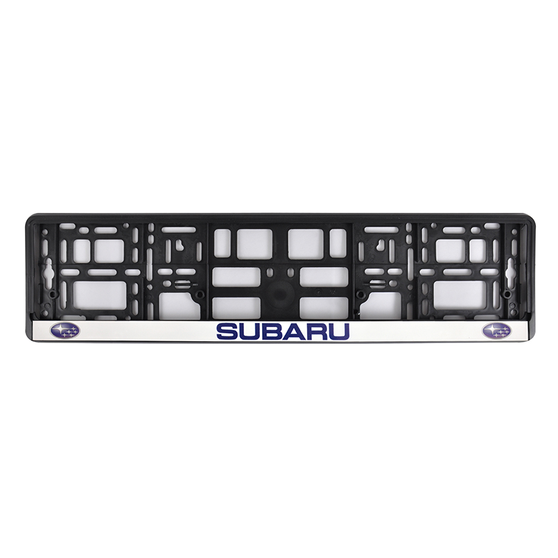 Number plate holder СarLife NH012, color print, Subaru blue and white image