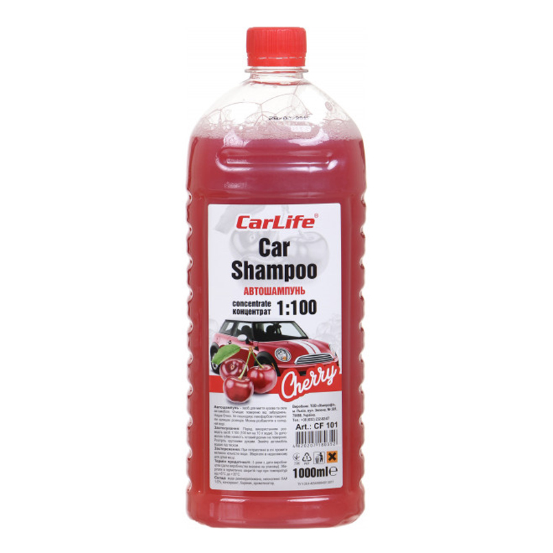 Car shampoo concentrate CarLife CF102 1:100 Cherry 1l image