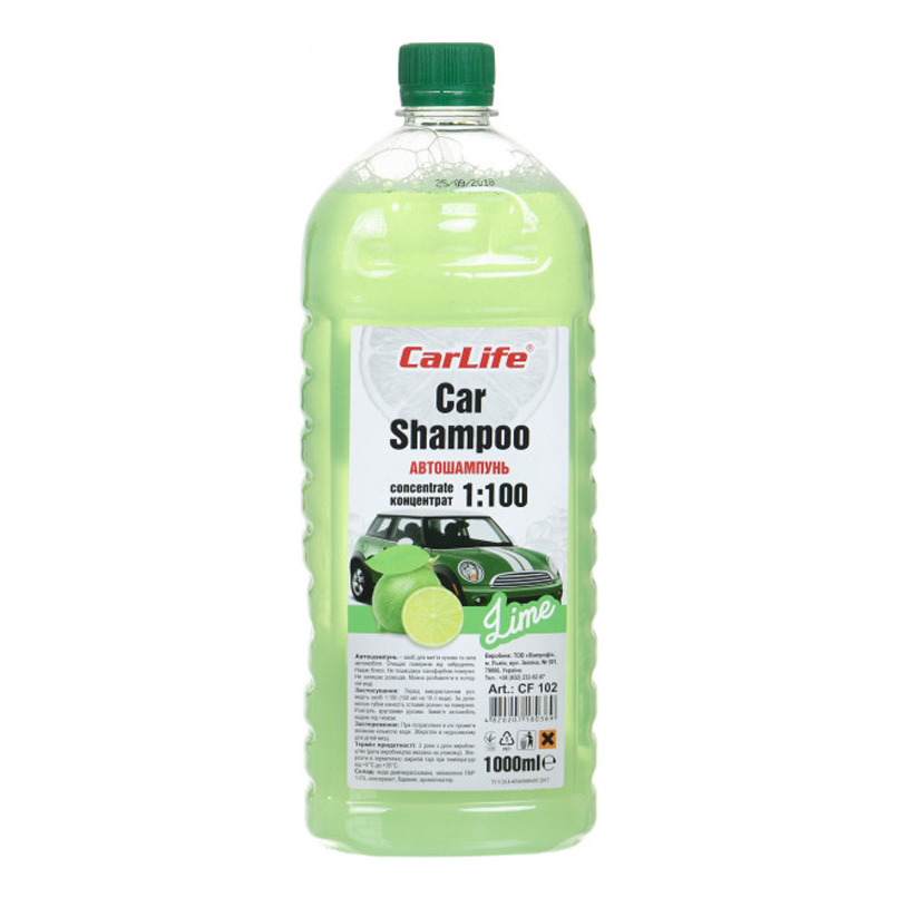 Car shampoo concentrate CarLife CF102 1:100 Lime 1l image