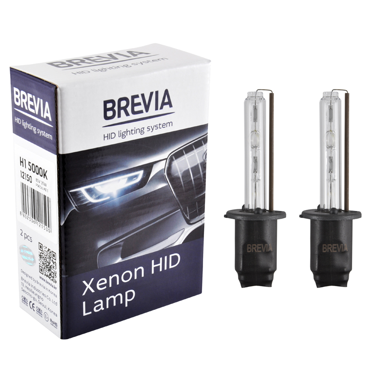 Ксенонова лампа Brevia H1 5000K, 85V, 35W P14.5s KET, 2шт image