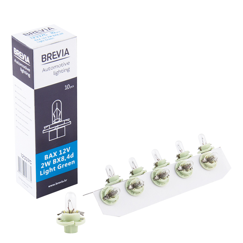 Лампа розжарювання BAX 12V 2W BX8,4d Light Green CP image