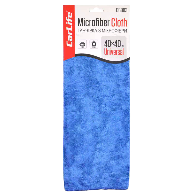 Microfiber cloth CarLife CC903, 40x40 cm, blue image