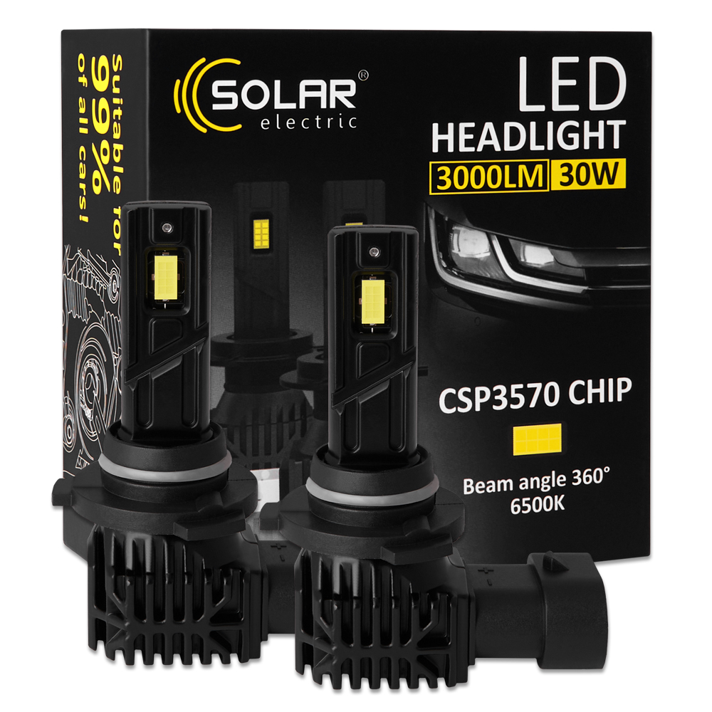 Автолампа Solar LED HB3(9005) 12/24V 30W 3000Lm 6500K CSP3570 2шт 8405S2 image