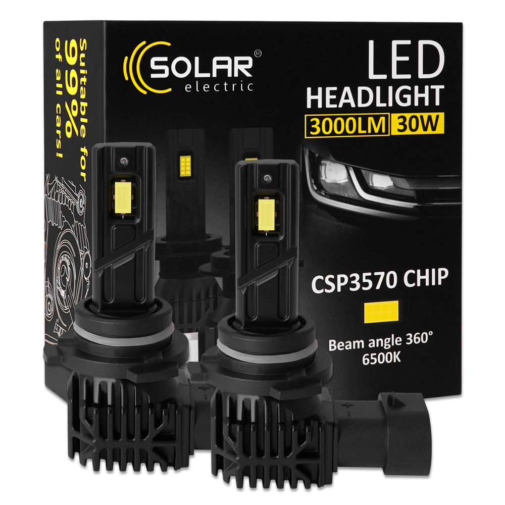 Автолампа Solar LED HB4(9006) 12/24V 30W 3000Lm 6500K CSP3570 2шт 8406S2 image