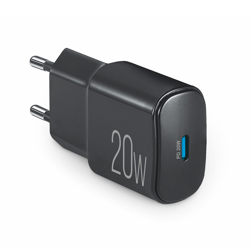 Мережевий зарядний пристрій Brevia ePower PD20W USB-C чорний 45020CB image