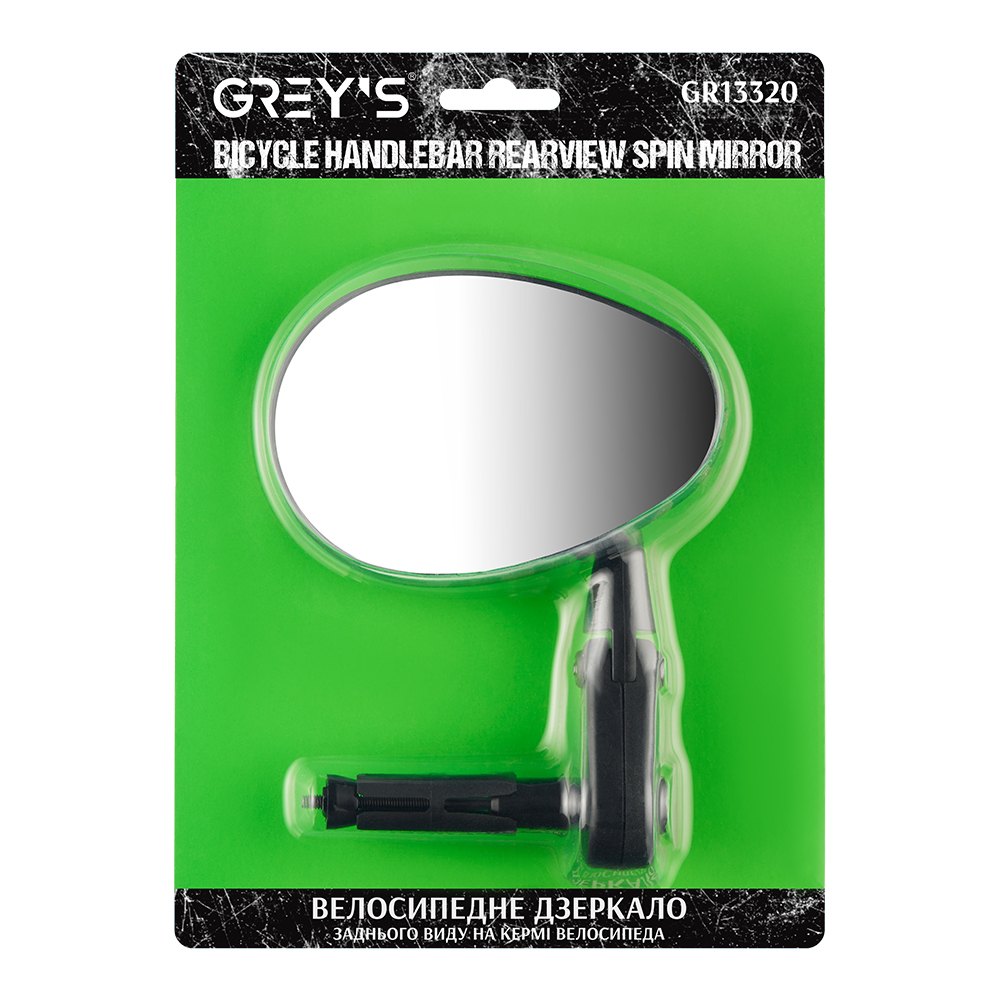 Велосипедне дзеркало Grey's заднього виду овальне GR13320 image