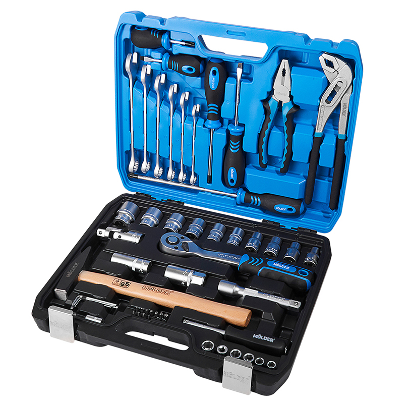 Professional set of tools in a case MÖLDER 1/2", 1/4" 72T, CR-V, 56 pcs image