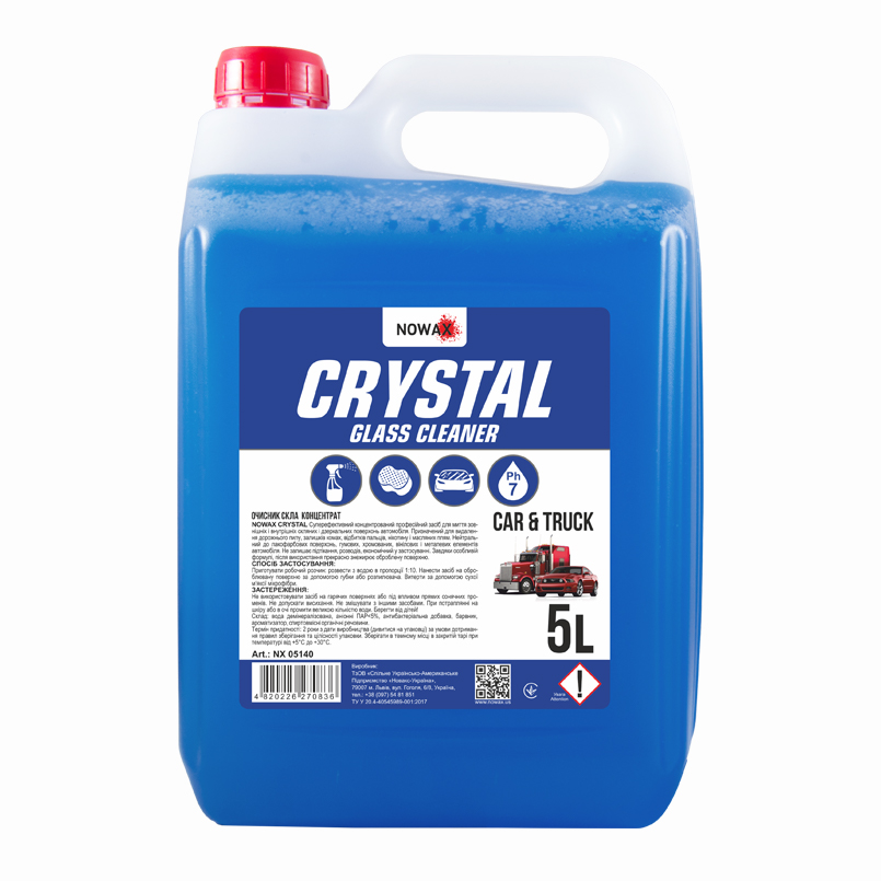 NOWAX CRYSTAL GLASS CLEANER NX05140 5L image