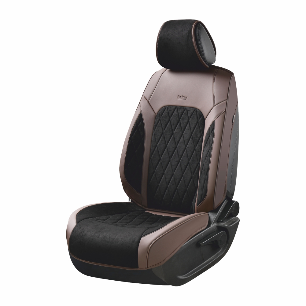 Комплект, 3D чехлы для сидений Beltex Malibu, black-brown, BX89700 image