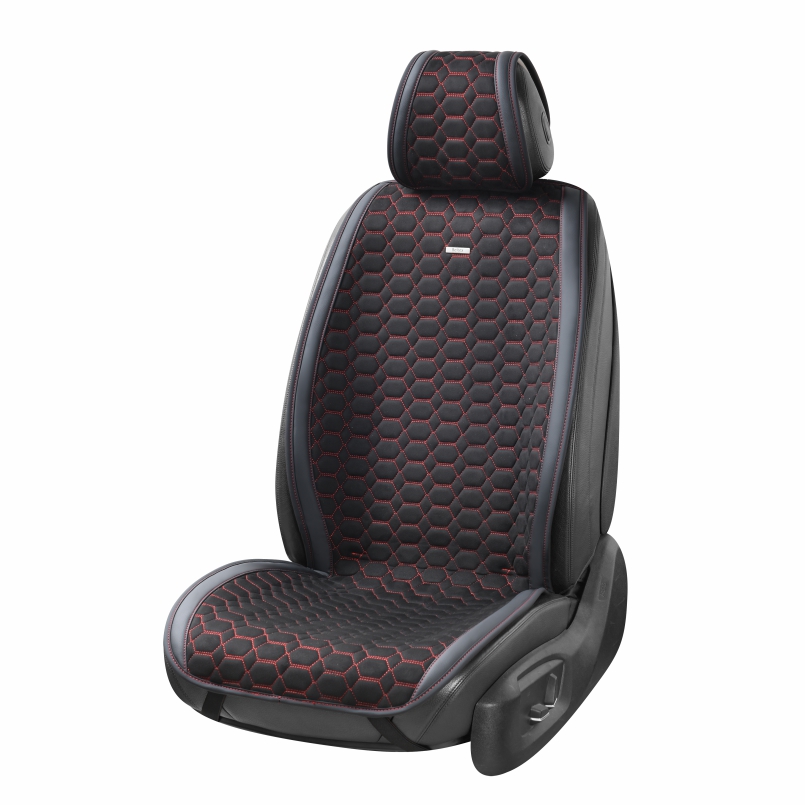 Premium front seat covers BELTEX Monte Carlo, black-red, BX81160 image