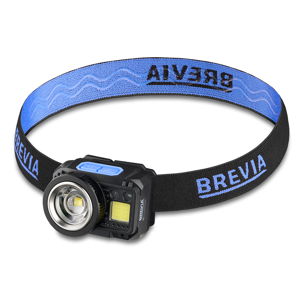 Brevia 550Lm Headlamp, 3W CREE XPG + COB, 1200mAh / 3xAAA, Zoom, with Sensor, White/Red, 14400ERBX1 image