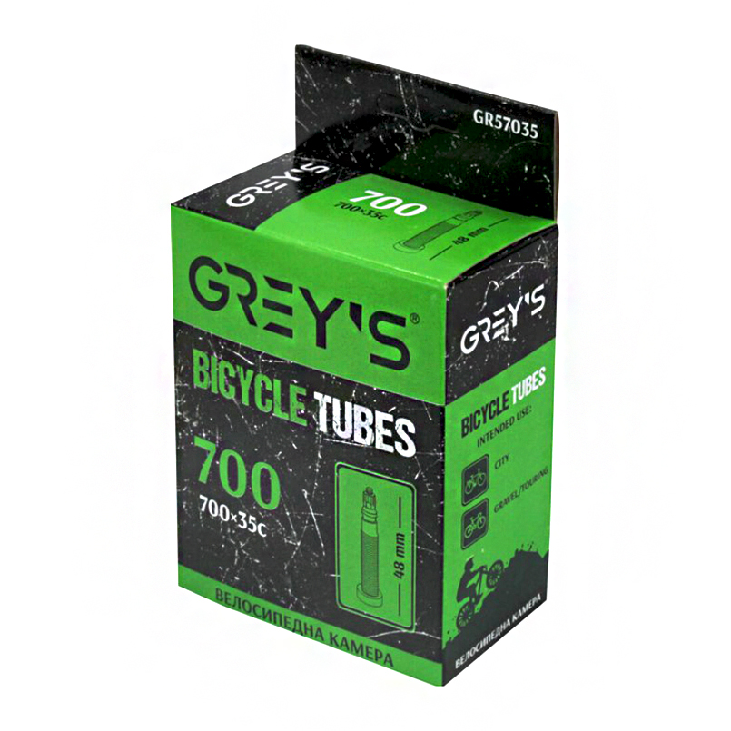 Камера для велосипеда Grey's 28"х1,3/1,4 (700x32c) FV 48 мм image