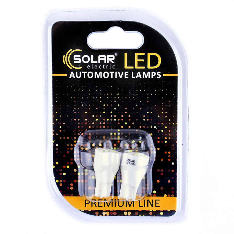 LED автолампа SOLAR 12V T10 W2.1x9.5d 7SMD white, 2шт image