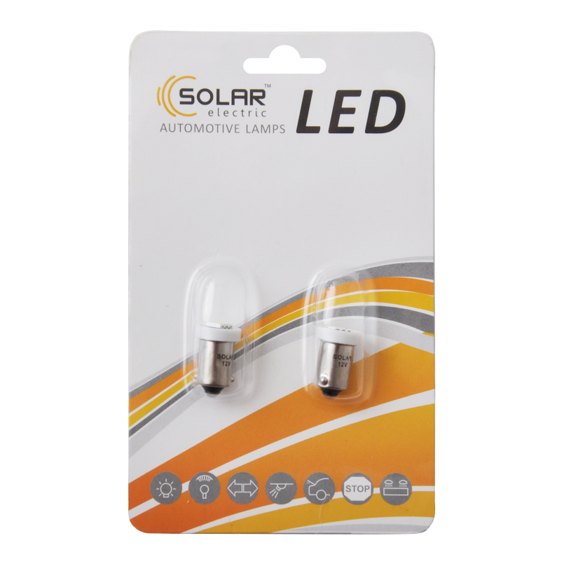 LED автолампа SOLAR 12V T8.5 BA9s 1smd 5050 white, 2шт image
