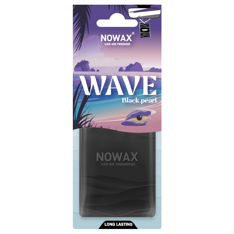 Plastic air freshener Nowax Wave series - Black Pearl NX07782 image