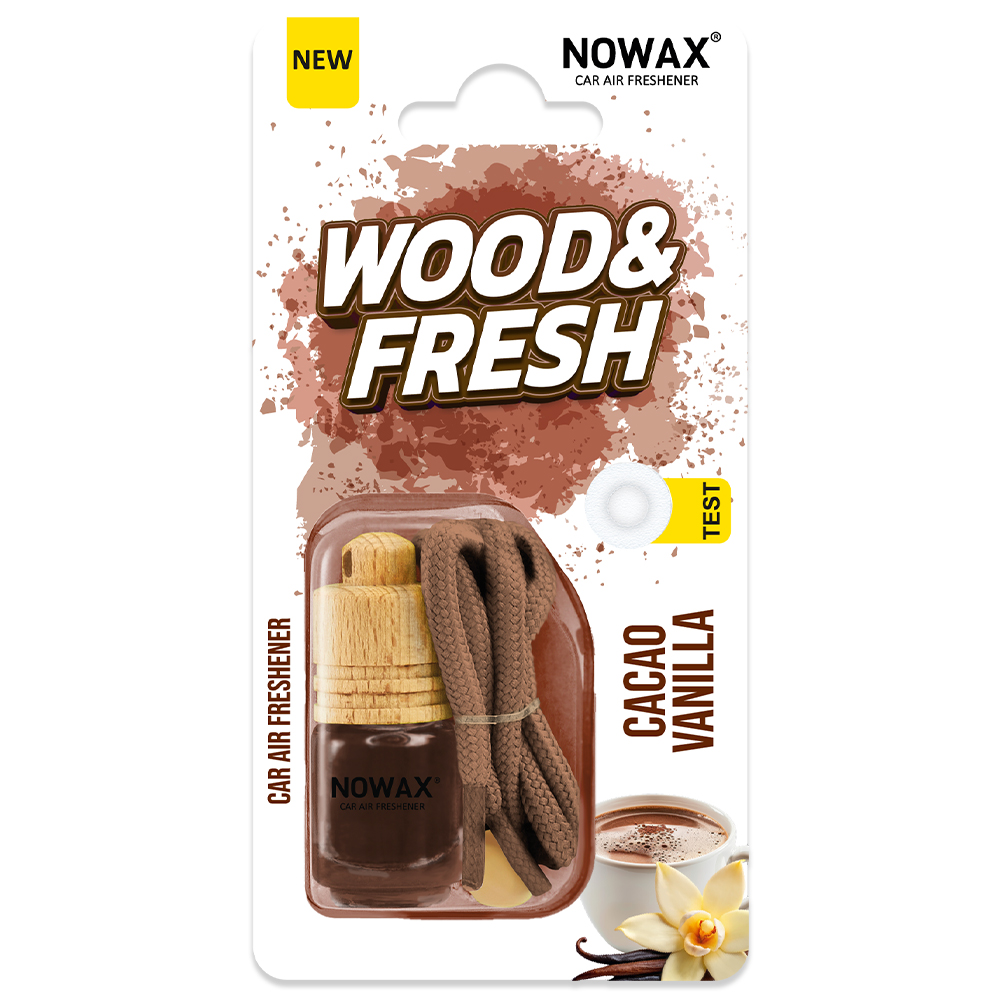 Air freshener in a blister pack Nowax Wood&Fresh - Cacao Vanilla image