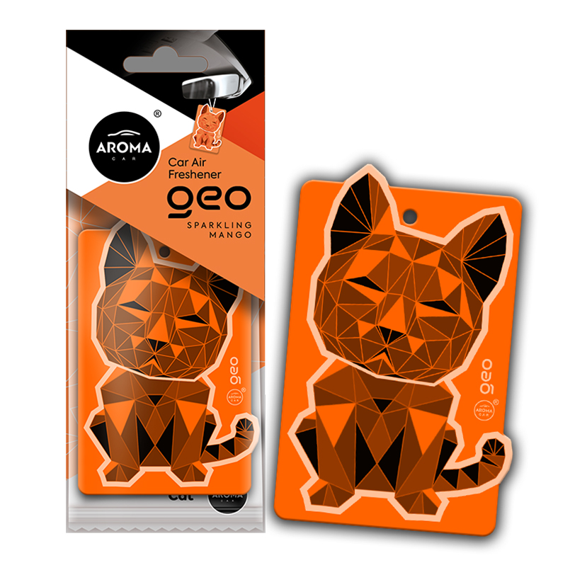 Aroma Car Cellulose Geo Cat - Orange Sparkling Mango dry, 12090 image