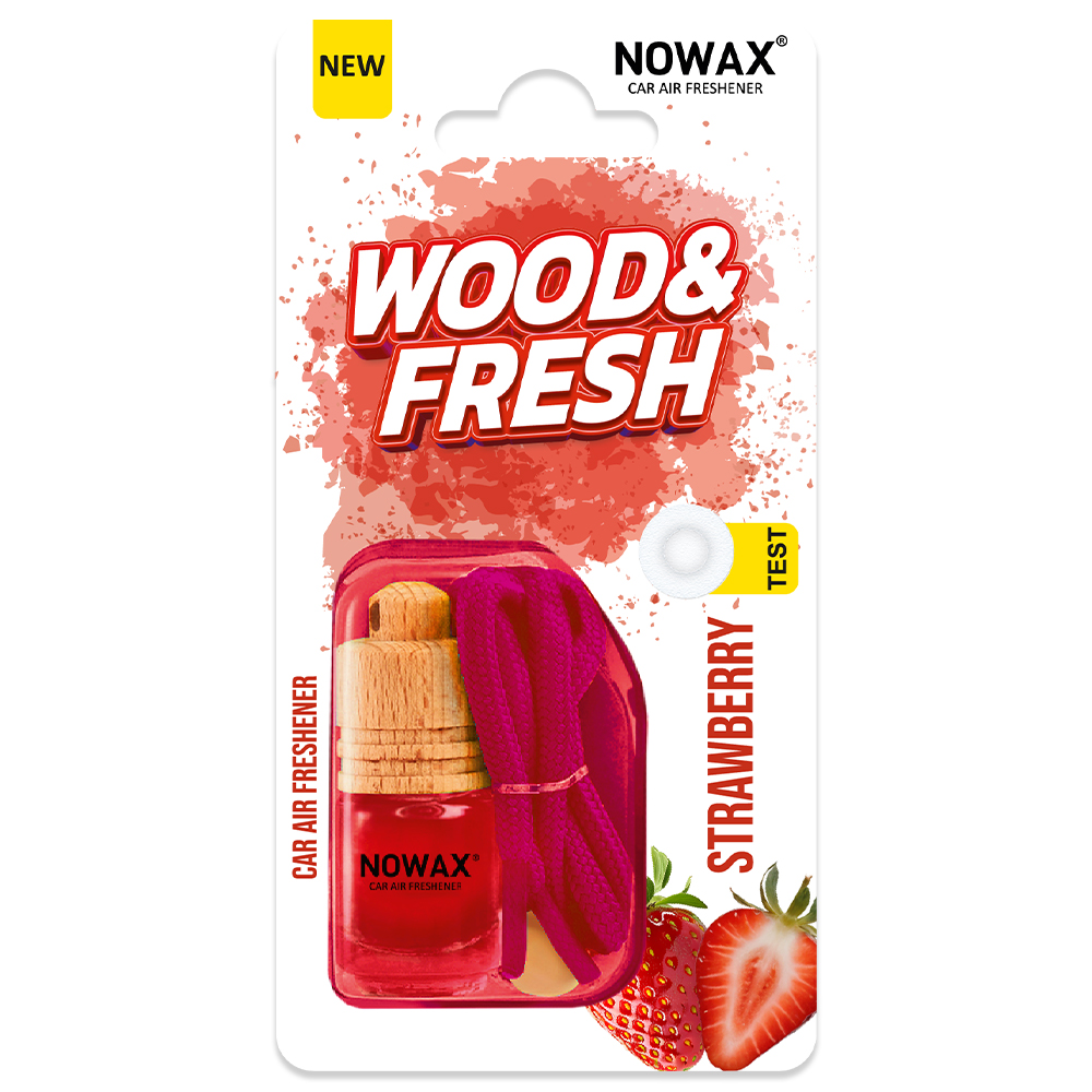 Ароматизатор воздуха в блистере Nowax Wood&Fresh - Strawberry, NX92105 image